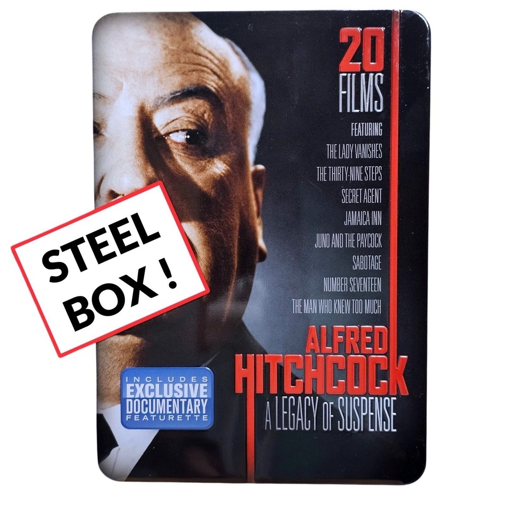 Alfred Hitchcock A Legacy of Suspense DVD‎ 4 Disc Set Steelbook 20 Films Classic